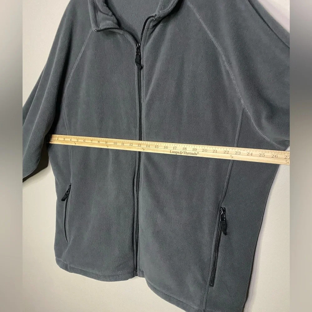 Clique xxxl 3xl fleece jacket zip up with collar men grey casual comfort - Picture 4 of 8